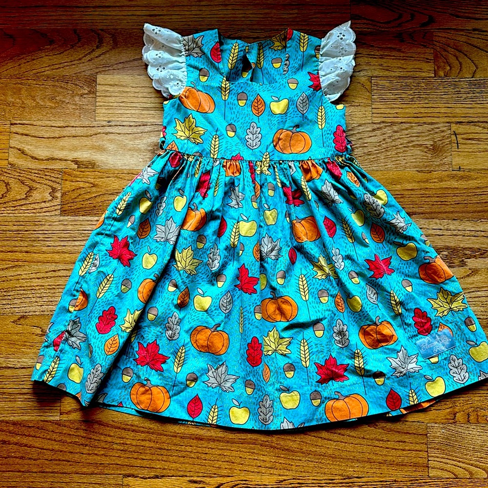 Eleanor Rose Pumpkin/leaves dress